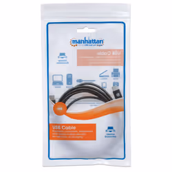 Manhattan USB-C to USB-C Cable, 2m, Male to Male, Black, 480 Mbps (USB 2.0), 3A, Equivalent to USB2CC2M, Hi-Speed USB, Lifetime Warranty, Polybag - Additional view 5