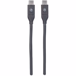 Manhattan USB-C to USB-C Cable, 50cm, Male to Male, Black, 10 Gbps (USB 3.2 Gen2 aka USB 3.1), 3A (fast charging), Equivalent to USB31CC50CM, SuperSpeed+ USB, Lifetime Warranty, Polybag - Additional view 4