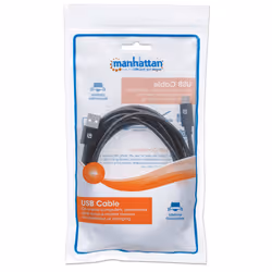 Manhattan USB-C to USB-A Cable, 3m, Male to Male, 480 Mbps (USB 2.0), Hi-Speed USB, Black, Lifetime Warranty, Polybag - Additional view 5