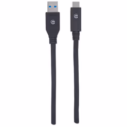 Manhattan USB-C to USB-A Cable, 3m, Male to Male, 5 Gbps (USB 3.2 Gen1 aka USB 3.0), 3A (fast charging), SuperSpeed USB, Black, Lifetime Warranty, Polybag - Additional view 4
