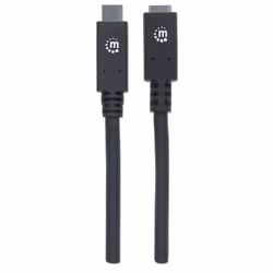 Manhattan USB-C to USB-C Extension Cable, 50cm, Male to Female, 10 Gbps (USB 3.2 Gen2 aka USB 3.1), 5A (super fast charging), SuperSpeed+ USB, Black, Lifetime Warranty, Polybag - Additional view 4
