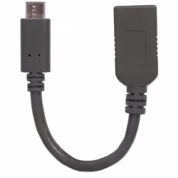 Manhattan USB-C to USB-A Cable, 15cm, Male to Female, Black, 5 Gbps (USB 3.2 Gen1 aka USB 3.0), 3A (fast charging), IF-Certified, Equivalent to USB31CAADP, SuperSpeed USB, Lifetime Warranty, Polybag - Additional view 4