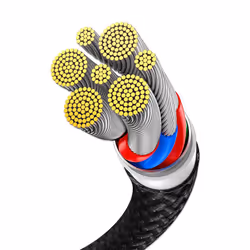 Manhattan Dual USB-C to USB-C Charging Cable, 100W, 2m, Male to Two Males, Smart Power Splitter Cable, Charges Two Devices from One USB-C PD Port, Delivers up to 100W for single charging and up to 70W + 28W for dual charging, Braided Jacket, Aluminum Boot, Black - Additional view 6