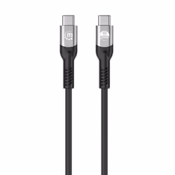 Manhattan USB-C to USB-C Cable (240W), 1m, Male to Male, Black, Thunderbolt 4, 40 Gbps (USB4 Gen 3x2), Extended Power Range (EPR) charging up to 240W (Note additional USB-C 240W wall charger needed), Backwards compatible to Thunderbolt 3, Lifetime Warranty, Polybag - Additional view 4