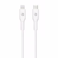 Manhattan USB-C to Lightning Cable, Charge & Sync, 0.5m, White, For Apple iPhone/iPad/iPod, Male to Male, MFi Certified (Apple approval program), 480 Mbps (USB 2.0), Hi-Speed USB, Lifetime Warranty, Box - Additional view 4