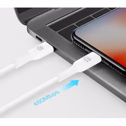 Manhattan USB-C to Lightning Cable, Charge & Sync, 0.5m, White, For Apple iPhone/iPad/iPod, Male to Male, MFi Certified (Apple approval program), 480 Mbps (USB 2.0), Hi-Speed USB, Lifetime Warranty, Box - Additional view 5