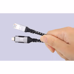 Manhattan USB-C to Gigabit (10/100/1000 Mbps) Network Ethernet RJ45 Cable, Length 2m, Multi-Gigabit Ethernet, Black/Silver, Three Year Warranty - Additional view 7