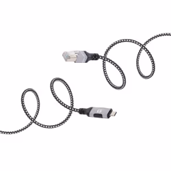 Manhattan USB-C to Gigabit (10/100/1000 Mbps) Network Ethernet RJ45 Cable, Length 2m, Multi-Gigabit Ethernet, Black/Silver, Three Year Warranty - Additional view 8