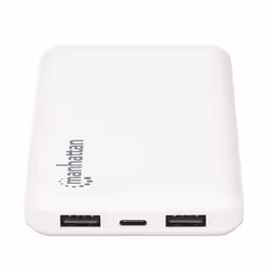 Manhattan Power Bank, 10000 mAh, Output: 2x USB-A (2.1A & 1A), Input: USB-C & Micro-USB (both 2A), White, One Year Warranty, Blister - Additional view 6