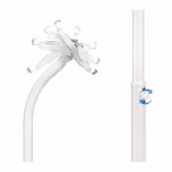 Manhattan Floor Stand (Anti theft) for Tablet and iPad, Universal, 360° Rotation, Tilt +20° to -110°, White, Lockable, Tablets 7.9" to 11", Height adjustable 790 to 1190mm,Extendable clamps: height 200 to 246mm/width 129 to 181mm,Can be bolted to floor (parts incl) - Additional view 5