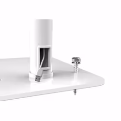 Manhattan Floor Stand (Anti theft) for Tablet and iPad, Universal, 360° Rotation, Tilt +20° to -110°, White, Lockable, Tablets 7.9" to 11", Height adjustable 790 to 1190mm,Extendable clamps: height 200 to 246mm/width 129 to 181mm,Can be bolted to floor (parts incl) - Additional view 6