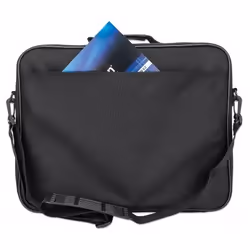 Manhattan Cambridge Laptop Bag 15.6", Clamshell Design, Black, LOW COST, Accessories Pocket, Document Compartment on Back, Shoulder Strap (removable), Equivalent to Targus TAR300, Notebook Case, Three Year Warranty - Additional view 5