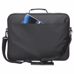Manhattan Cambridge Laptop Bag 17.3", Clamshell Design, Black, LOW COST, Accessories Pocket, Document Compartment on Back, Shoulder Strap (removable), Equivalent to Targus CN418EU, Notebook Case, Three Year Warranty - Additional view 5