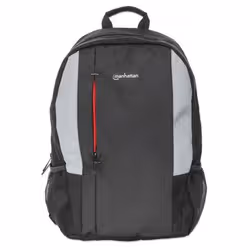 Manhattan York Backpack 16" Black/Grey, Padded Laptop Compartment, Large Front Pocket, Carry Handle, Two External Water Bottle Pockets - Additional view 4