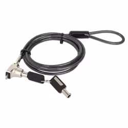Manhattan Laptop Lock (Nano) with two keys, Compatible with Nano style locks, 1.5m cable, Anti theft, Strong steel cable - me ...