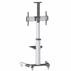 Manhattan TV & Monitor Mount, Trolley Stand, 1 screen, Screen Sizes: 37-65", Silver, VESA 200x200 to 600x400mm, Max 50kg, LFD, Lifetime Warranty - Additional view 4