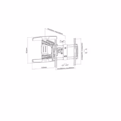 Manhattan TV & Monitor Mount (Clearance Pricing), Wall, Full Motion, 1 screen, Screen Sizes: 32-55", Black, VESA 100x100 to 400x400mm, Max 50kg, LFD, Tilt & Swivel with 3 Pivots, Lifetime Warranty - Additional view 5