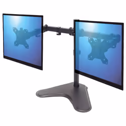 Manhattan TV & Monitor Mount, Desk, Double-Link Arms, 2 screens, Screen Sizes: 10-27", Black, Stand Assembly, Dual Screen, VESA 75x75 to 100x100mm, Max 8kg (each), Lifetime Warranty - Additional view 4