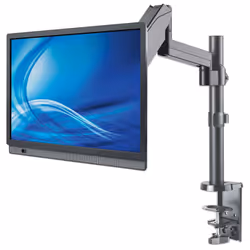 Manhattan TV & Monitor Mount, Desk, Full Motion (Gas Spring), 1 screen, Screen Sizes: 10-27", Black, Clamp or Grommet Assembly,VESA 75x75 to 100x100mm, Max 8kg, Lifetime Warranty - Additional view 6
