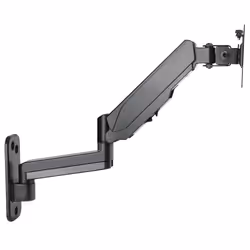Manhattan TV & Monitor Mount, Wall, Spring Arm, 1 screen, Screen Sizes: 17-32", Black, VESA 75x75 to 100x100mm, Max 8kg, Height Adjustable Swivel Arm (3 pivots), Lifetime Warranty - Additional view 4