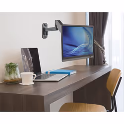 Manhattan TV & Monitor Mount, Wall, Spring Arm, 1 screen, Screen Sizes: 17-32", Black, VESA 75x75 to 100x100mm, Max 8kg, Height Adjustable Swivel Arm (3 pivots), Lifetime Warranty - Additional view 7