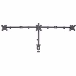 Manhattan TV & Monitor Mount, Desk, Double-Link Arms, 3 screens, Screen Sizes: 10-27", Black, Clamp Assembly, Triple Screen, VESA 75x75 to 100x100mm, Max 7kg (each), Lifetime Warranty - Additional view 4