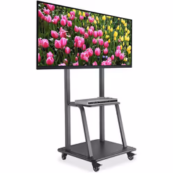 Manhattan TV & Monitor Mount, Trolley Stand, 1 screen, Screen Sizes: 37-100", Black, VESA 200x200 to 800x600mm, Max 150kg, LFD, Lifetime Warranty - Additional view 5