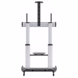 Manhattan TV & Monitor Mount, Trolley Stand, 1 screen, Screen Sizes: 60-100", Silver/Black, VESA 200x200 to 800x600mm, Max 100kg, Height adjustable 1200 to 1685mm, Camera and AV shelves, Aluminium, LFD, Lifetime Warranty - Additional view 5