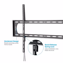 Manhattan TV & Monitor Mount, Wall (Low Profile), Fixed, 1 screen, Screen Sizes: 60-120", Black, VESA 50x50 to 900x600mm, Max 120kg, Ultra Slim, LFD, Lifetime Warranty - Additional view 5