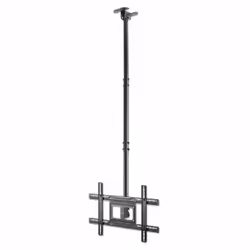 Manhattan TV & Monitor Mount - Ceiling, Screen Sizes: 37-65", Height: 70-157 cm, Black, VESA 200x200 to 600x400mm, Max 50kg, ...