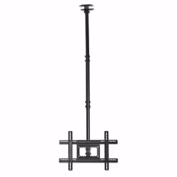 Manhattan TV & Monitor Mount - Ceiling, Screen Sizes: 37-65", Height: 70-157 cm, Black, VESA 200x200 to 600x400mm, Max 50kg, LFD, Lifetime Warranty