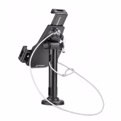 Manhattan iPad & Tablet Desk Stand, Lockable, Wall Mountable, Secure Anti-Theft, 7.9" to 10.5" tablets, 360° Rotation, +/- 70° Tilt, 330° Swivel, Black, Lifetime Warranty, Retail Boxed - Additional view 4