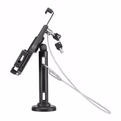 Manhattan iPad & Tablet Desk Stand, Lockable, Wall Mountable, Secure Anti-Theft, 7.9" to 10.5" tablets, 360° Rotation, +/- 70° Tilt, 330° Swivel, Black, Lifetime Warranty, Retail Boxed - Additional view 5