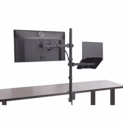 Manhattan TV & Monitor & Laptop Combo Mount, Desk, Full Motion, 1 screen, Screen Sizes: 10-27", Laptop up to 17", Black, Clamp Assembly, VESA 75x75 to 100x100mm, Max 8kg, Lifetime Warranty - Additional view 7