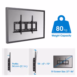 Manhattan Outdoor Wall Mount for TV & Monitors (Tiltable Anti Theft), For screens 37" to 65", VESA compatability: all between 200x200mm and 600x400mm - check the dimensions of the four mounting holes on back of screen to ensure it fits, Max 80kg, Lockable, Bracket - Additional view 7