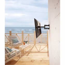 Manhattan Outdoor Wall Mount for TV & Monitors (Full Motion), For screens 37" to 65", VESA compatability: all between 200x200mm and 600x400mm - check the dimensions of the four mounting holes on back of screen to ensure it fits, Max 50kg, Weatherproof, Bracket - Additional view 2