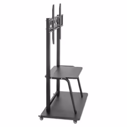 Manhattan TV & Monitor Mount, Trolley Stand, 1 screen, Screen Sizes: 37-100", Black, VESA 200x200 to 800x600mm, Max 150kg, Shelf and Base for Laptop or AV device, Height-adjustable to four levels: 862, 916, 970 and 1024mm, LFD, Lifetime Warranty - Additional view 4