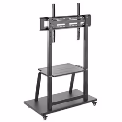 Manhattan TV & Monitor Mount, Trolley Stand, 1 screen, Screen Sizes: 37-100", Black, VESA 200x200 to 800x600mm, Max 150kg, Shelf and Base for Laptop or AV device, Height-adjustable to four levels: 862, 916, 970 and 1024mm, LFD, Lifetime Warranty - Additional view 5
