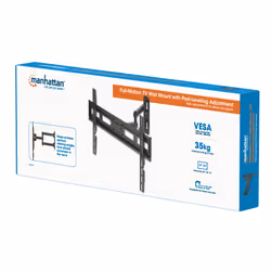 Manhattan TV & Monitor Mount, Wall, Full Motion, 1 screen, Screen Sizes: 37-65", Black, VESA 100x100 to 600x400mm, Max 35kg, LFD, Tilt & Swivel with 3 Pivots, Lifetime Warranty - Additional view 8