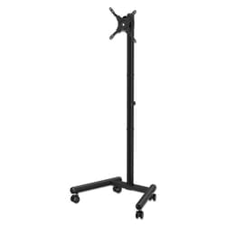 Manhattan Trolley Mount Stand for TV & Monitors, For screens: 13" to 42", VESA compatability: all between 75X75 to 200x200mm - check the dimensions of the four mounting holes on back of screen to ensure it fits, Max 20kg, Height-adjustable to six levels, Bracket