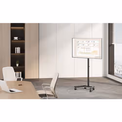 Manhattan Trolley Mount Stand for TV & Monitors, For screens: 13" to 42", VESA compatability: all between 75X75 to 200x200mm - check the dimensions of the four mounting holes on back of screen to ensure it fits, Max 20kg, Height-adjustable to six levels, Bracket - Additional view 4