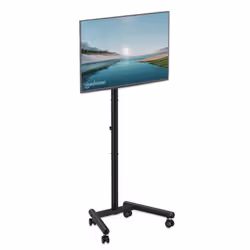 Manhattan Trolley Mount Stand for TV & Monitors, For screens: 13" to 42", VESA compatability: all between 75X75 to 200x200mm - check the dimensions of the four mounting holes on back of screen to ensure it fits, Max 20kg, Height-adjustable to six levels, Bracket - Additional view 5