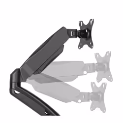 Manhattan TV & Monitor Mount, Desk, Full Motion (Spring), 2 screens, Screen Sizes: 10-27", Black, C-Clamp or Grommet Assembly, Dual Screen, VESA 75x75 to 100x100mm, Max 9kg (each) - Additional view 7