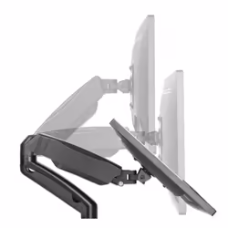 Manhattan TV & Monitor Mount, Desk, Full Motion (Spring), 2 screens, Screen Sizes: 10-27", Black, C-Clamp or Grommet Assembly, Dual Screen, VESA 75x75 to 100x100mm, Max 9kg (each) - Additional view 8