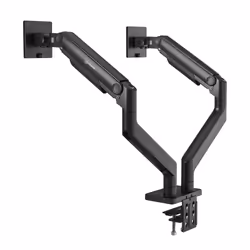 Manhattan TV & Monitor Mount, Desk, Full Motion (Spring), 2 screens, Screen Sizes: 13-45", Black, Clamp or Grommet Assembly, Dual Screen, VESA 75x75 to 100x100mm, Max 20kg (each) - Additional view 5