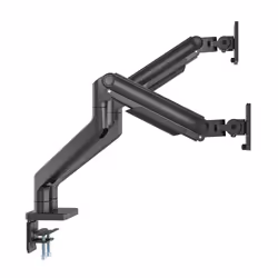 Manhattan TV & Monitor Mount, Desk, Full Motion (Spring), 2 screens, Screen Sizes: 13-45", Black, Clamp or Grommet Assembly, Dual Screen, VESA 75x75 to 100x100mm, Max 20kg (each) - Additional view 7
