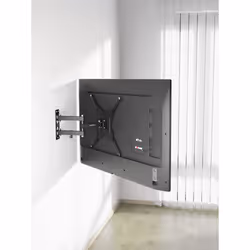 Manhattan Wall Mount for TV & Monitors (Full Motion), For Screens 32" to 55", VESA compatability: between 100x100mm and 400x400mm, Max 30kg, Check the screen's dimensions of the four mounting holes on back to ensure it fits, Black, Backed by Lifetime Warranty