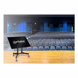 Manhattan Low Height Trolley Mount Stand for TV & Monitors, For screens 37" to 65", VESA compatability: all between 200x200 to 600x400mm - check the dimensions of the four mounting holes on back of screen to ensure it fits, Max 40kg, 45° tilt (tool free), Bracket - Additional view 2