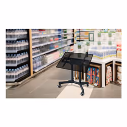 Manhattan Low Height Trolley Mount Stand for TV & Monitors, For screens 37" to 65", VESA compatability: all between 200x200 to 600x400mm - check the dimensions of the four mounting holes on back of screen to ensure it fits, Max 40kg, 45° tilt (tool free), Bracket - Additional view 8