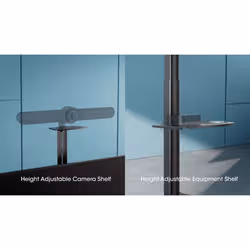 Manhattan Trolley Mount Stand for TV & Monitors (crank handle height adjust), For screens: 37" to 65", VESA compatability: all between 200x200 to 600x400mm -check the dimensions of the four mounting holes on back of screen to ensure it fits, Max 70kg,1120 to 1570mm - Additional view 5